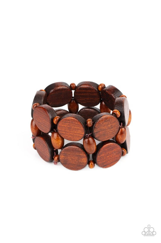 Beach Bravado - Brown - Paparazzi Bracelet Image