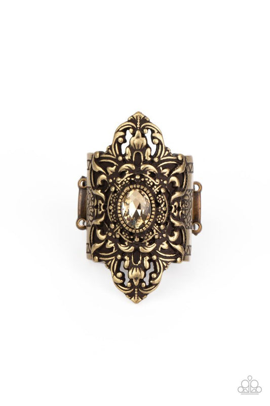 Perennial Posh - Brass - Paparazzi Ring Image