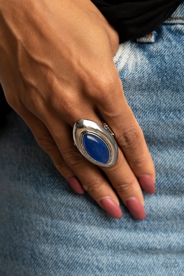 Sahara Seer - Blue - Paparazzi Ring Image