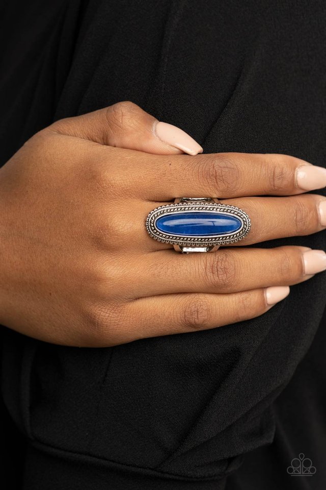 Stone Healer - Blue - Paparazzi Ring Image