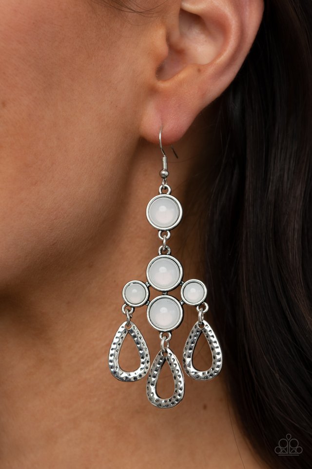 Mediterranean Magic - White - Paparazzi Earring Image