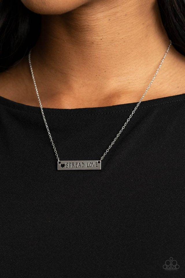 Spread Love - Silver - Paparazzi Necklace Image