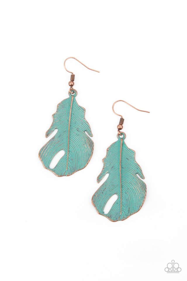 Heads QUILL Roll - Copper - Paparazzi Earring Image