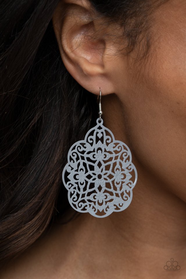 Mediterranean Eden - Silver - Paparazzi Earring Image