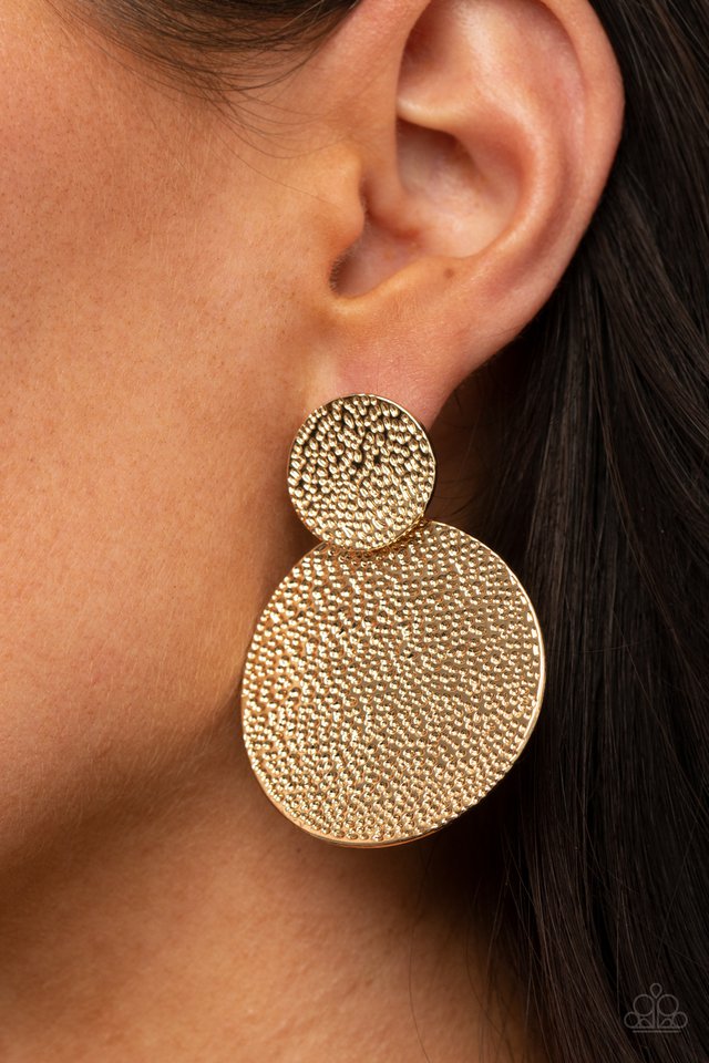 Refined Relic - Gold - Paparazzi Earring Image