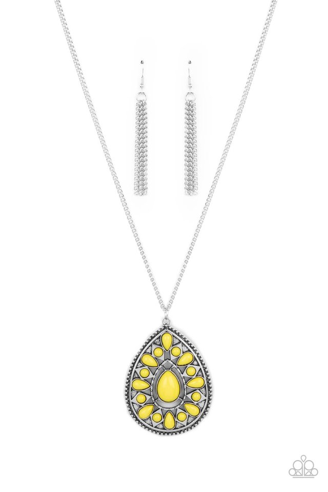 ​Retro Prairies - Yellow - Paparazzi Necklace Image