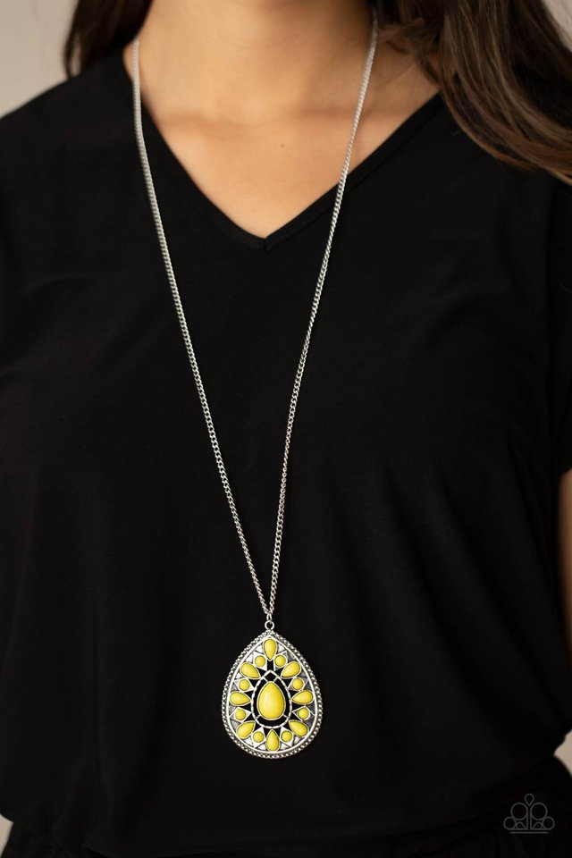 ​Retro Prairies - Yellow - Paparazzi Necklace Image
