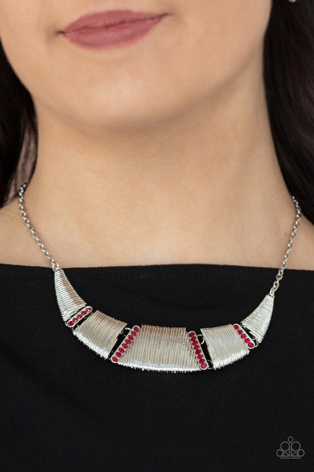 Going Through Phases - Red - Paparazzi Necklace Image