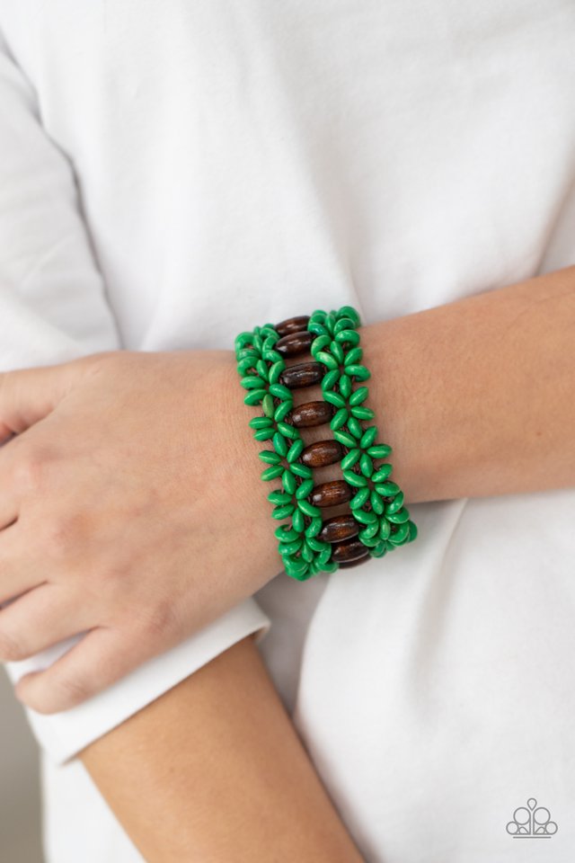 Bali Beach Retreat - Green - Paparazzi Bracelet Image