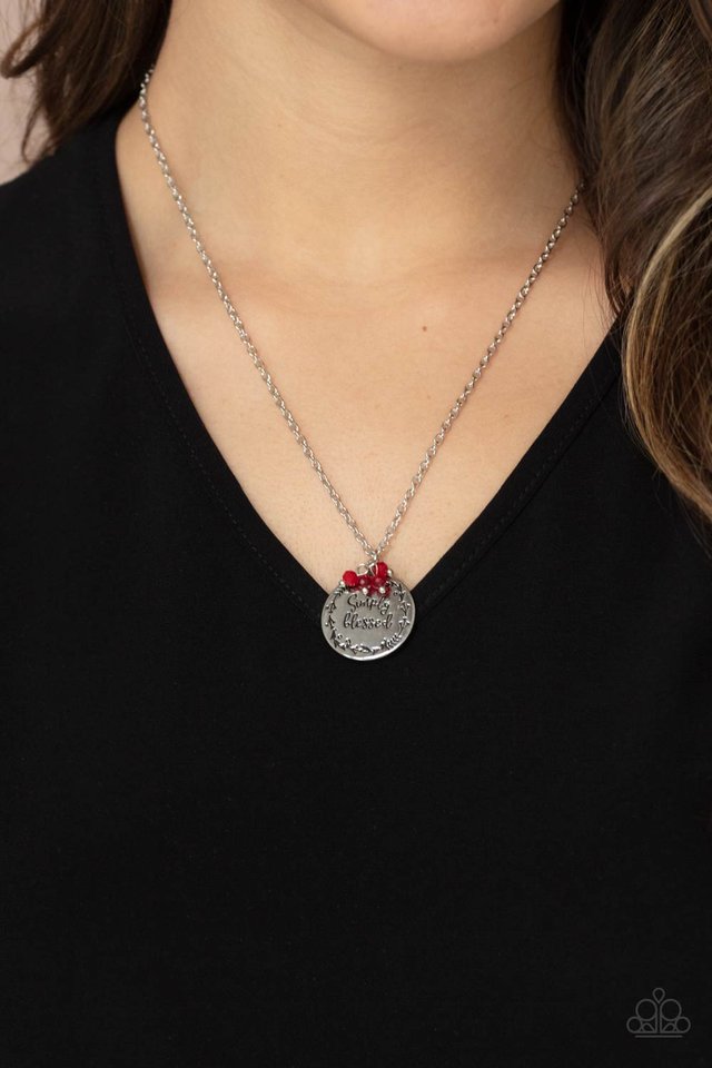 Simple Blessings - Red - Paparazzi Necklace Image