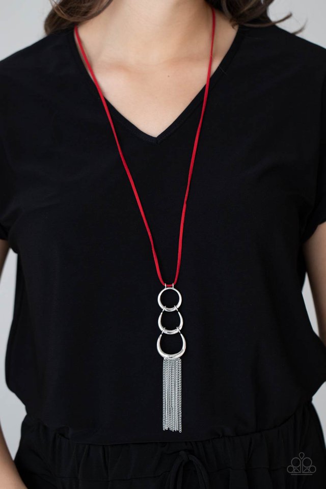 Industrial Conquest - Red - Paparazzi Necklace Image