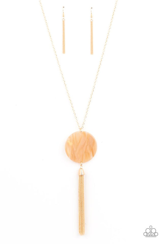Up FAUX Grabs - Orange - Paparazzi Necklace Image