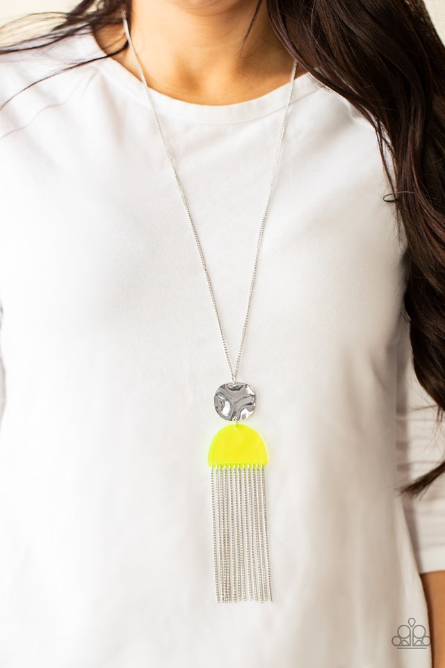 ​Color Me Neon - Yellow - Paparazzi Necklace Image