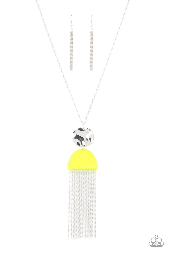 ​Color Me Neon - Yellow - Paparazzi Necklace Image