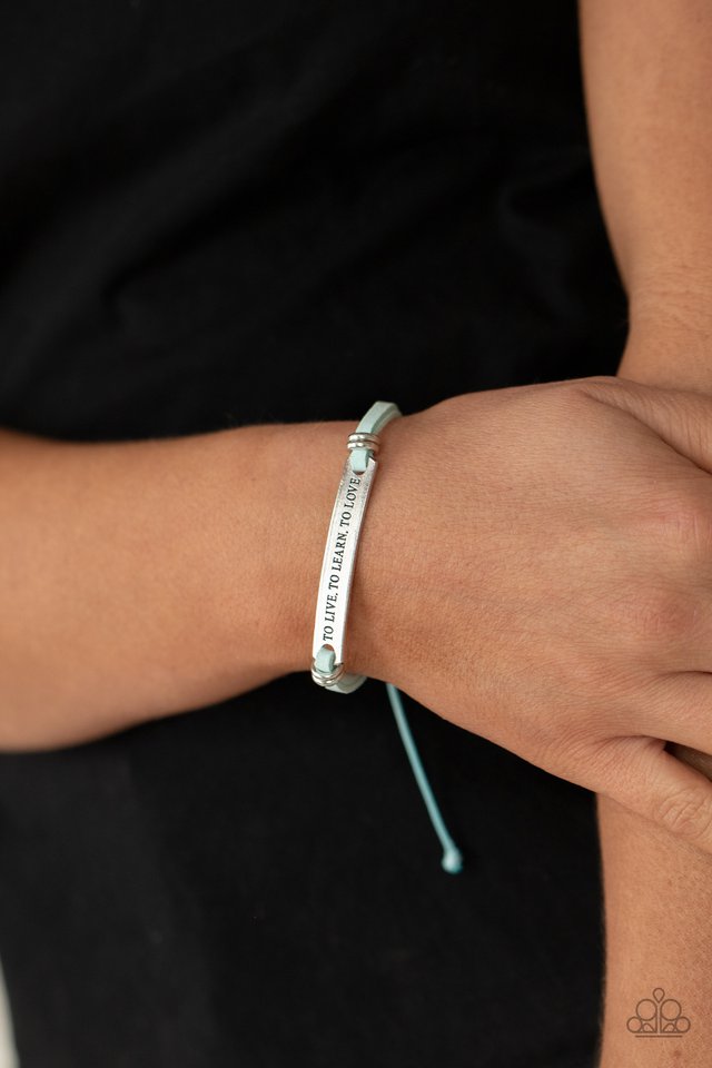 To Live, To Learn, To Love - Blue - Paparazzi Bracelet Image
