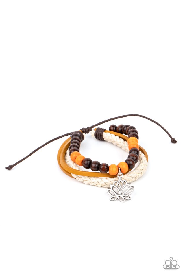 Lotus Beach - Orange - Paparazzi Bracelet Image