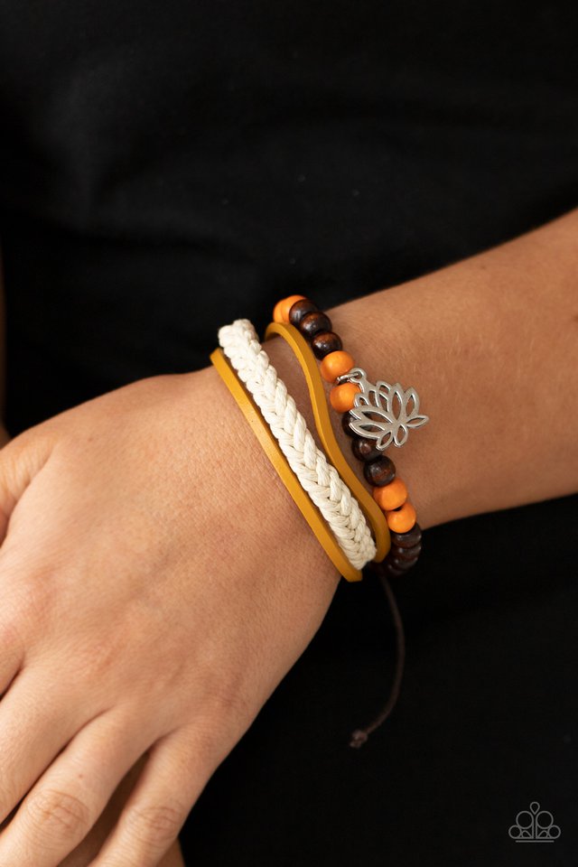 Lotus Beach - Orange - Paparazzi Bracelet Image