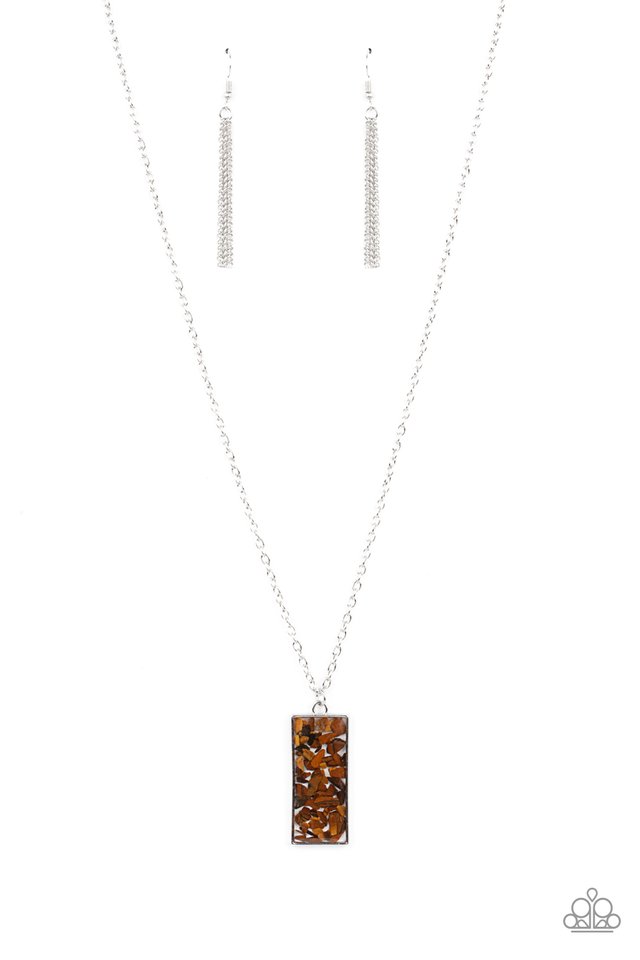 ​Retro Rock Collection - Brown - Paparazzi Necklace Image