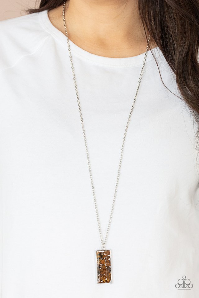 ​Retro Rock Collection - Brown - Paparazzi Necklace Image