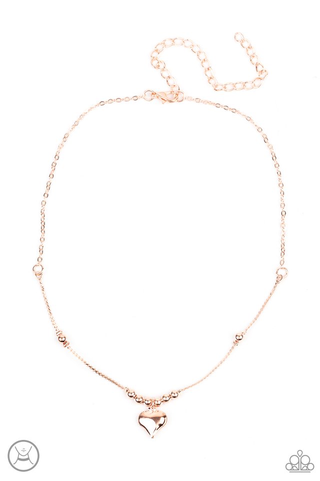Casual Crush - Rose Gold - Paparazzi Necklace Image