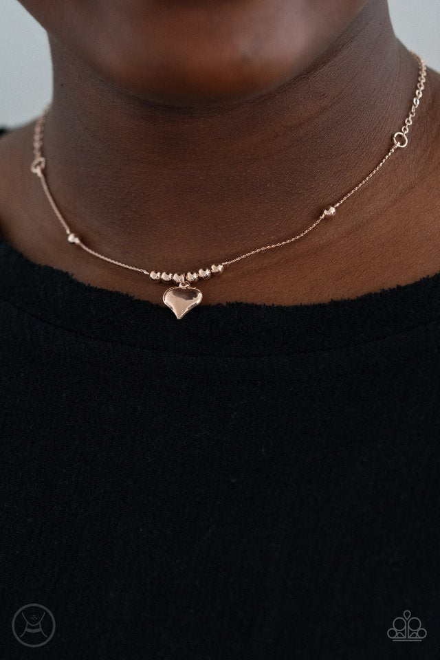 Casual Crush - Rose Gold - Paparazzi Necklace Image