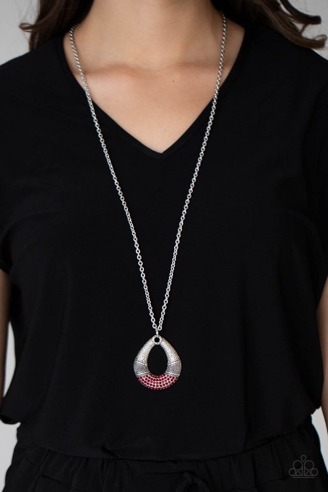 Glitz and Grind - Red - Paparazzi Necklace Image