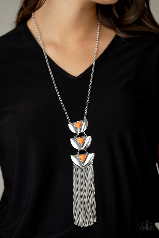 Gallery Expo - Orange - Paparazzi Necklace Image