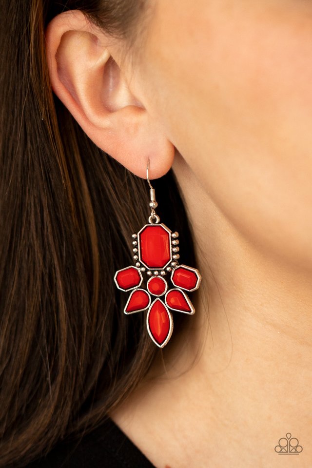 Vacay Vixen - Red - Paparazzi Earring Image