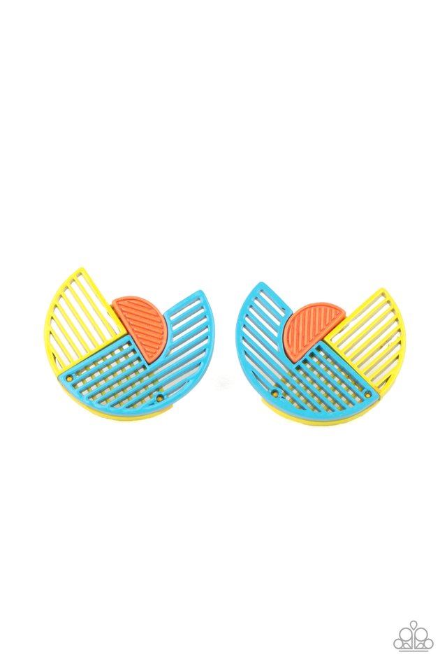 ​Its Just an Expression - Blue - Paparazzi Earring Image