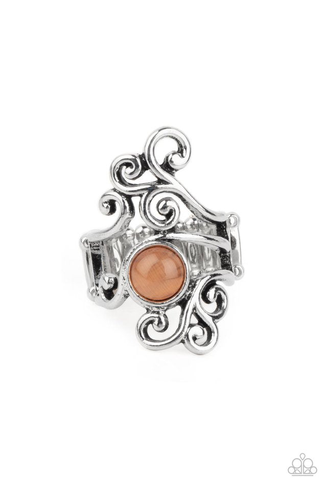 Glimmering Grapevines - Orange - Paparazzi Ring Image