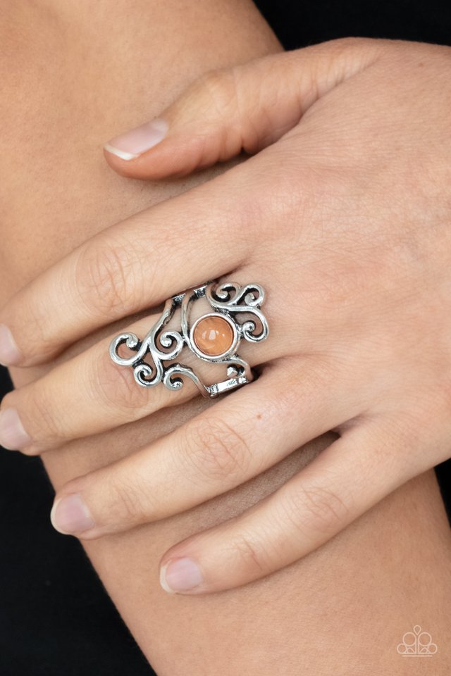 Glimmering Grapevines - Orange - Paparazzi Ring Image