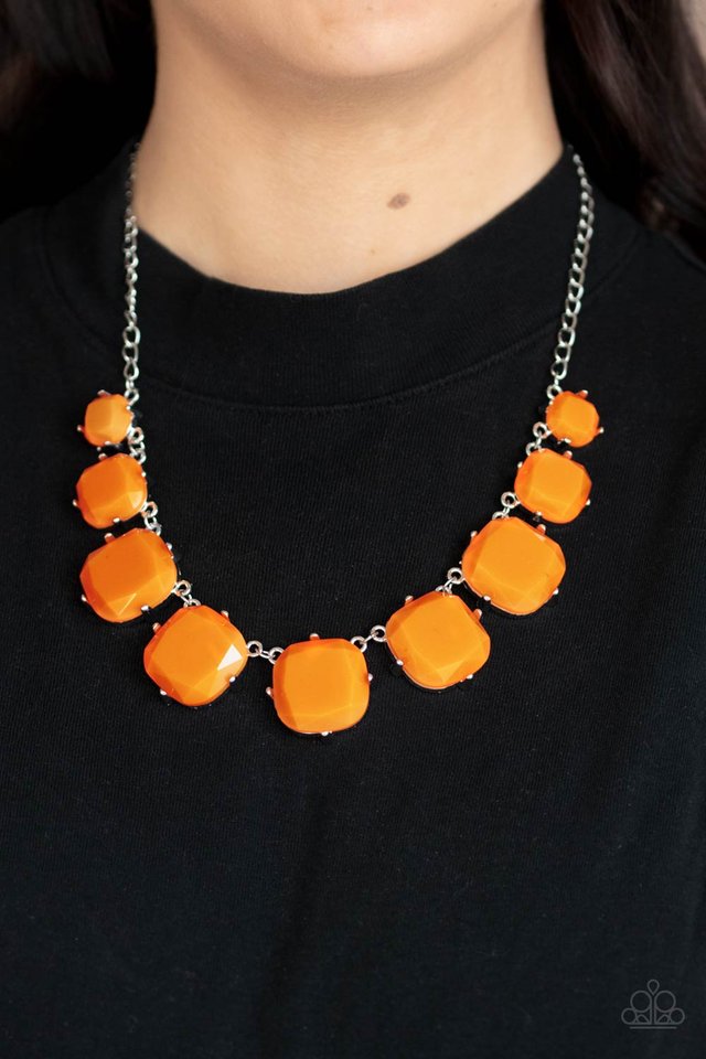 Prismatic Prima Donna - Orange - Paparazzi Necklace Image