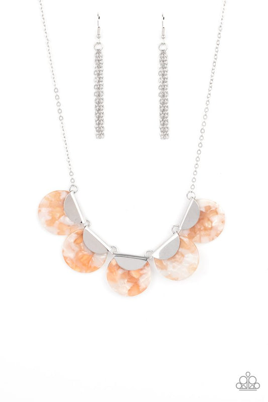 Mermaid Oasis - Orange - Paparazzi Necklace Image