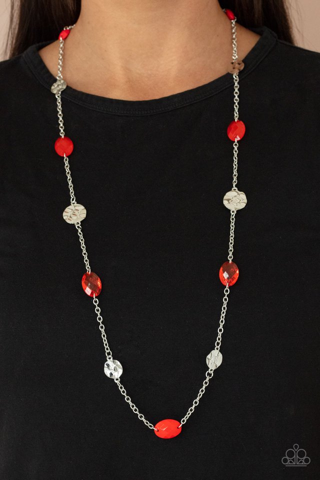 Glossy Glamorous - Red - Paparazzi Necklace Image