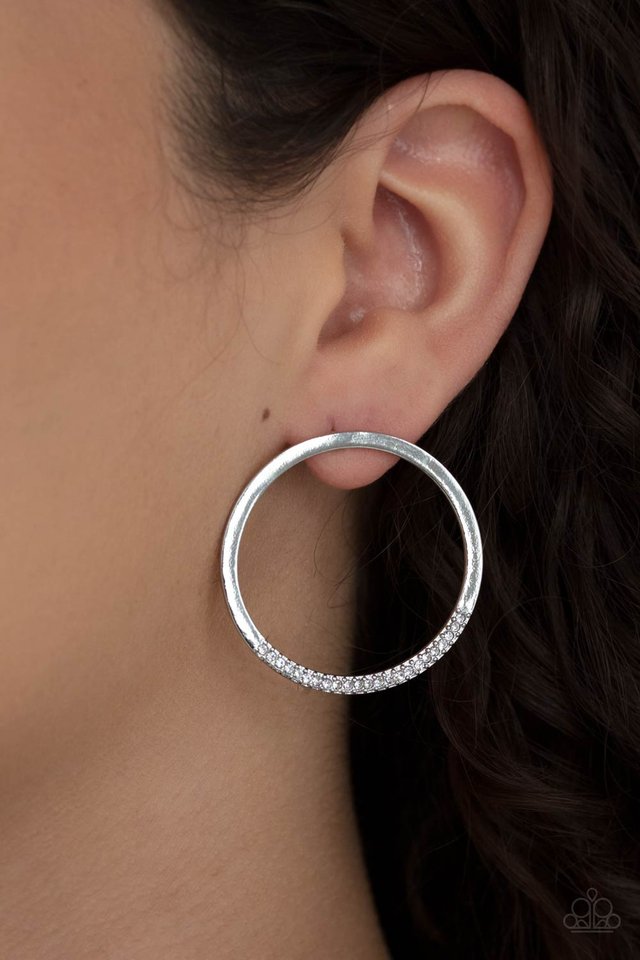 ​Spot On Opulence - White - Paparazzi Earring Image