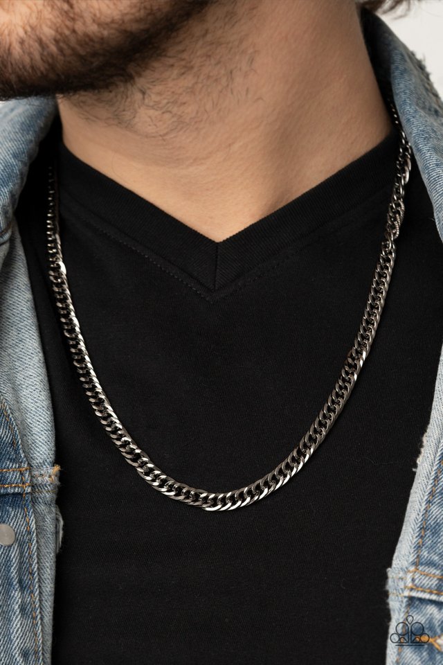 Valiant Victor - Black - Paparazzi Necklace Image