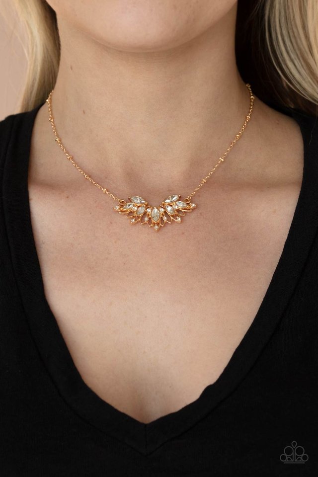 ​Deluxe Diadem - Gold - Paparazzi Necklace Image