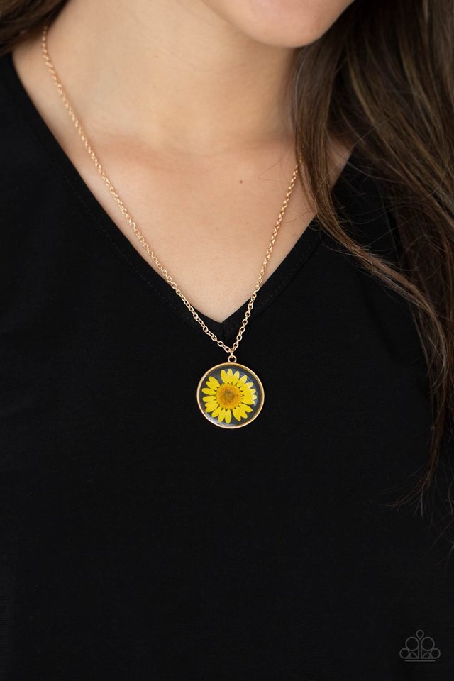 Prairie Promenade - Yellow - Paparazzi Necklace Image