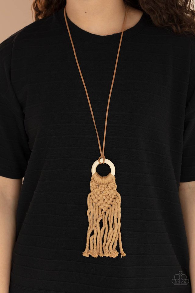 Crafty Couture - Brown - Paparazzi Necklace Image
