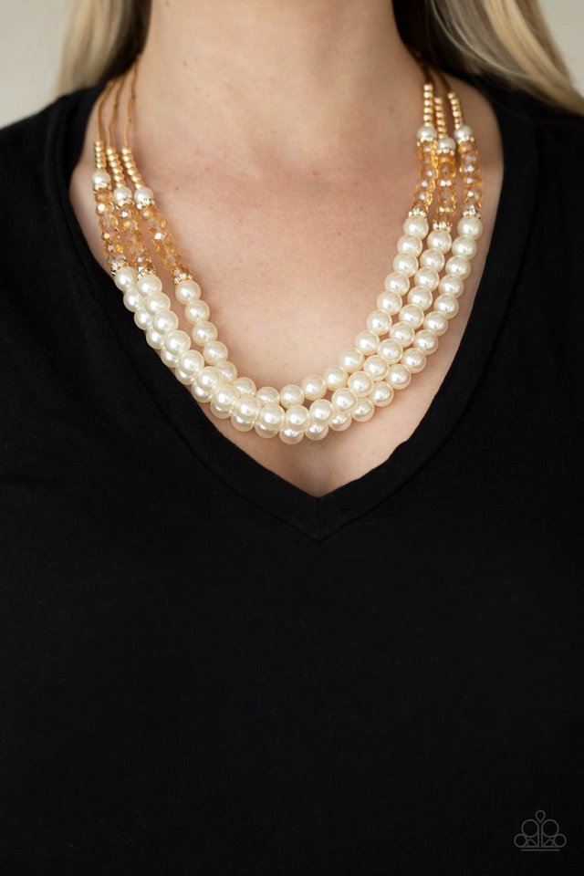 Powerhouse Perfection - Gold - Paparazzi Necklace Image