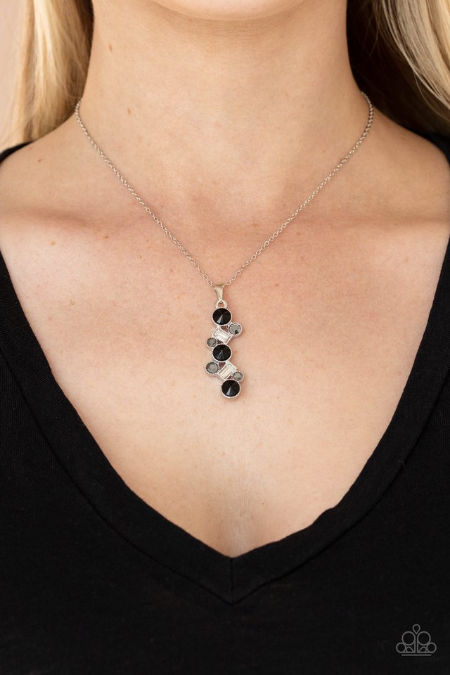Classically Clustered - Black - Paparazzi Necklace Image