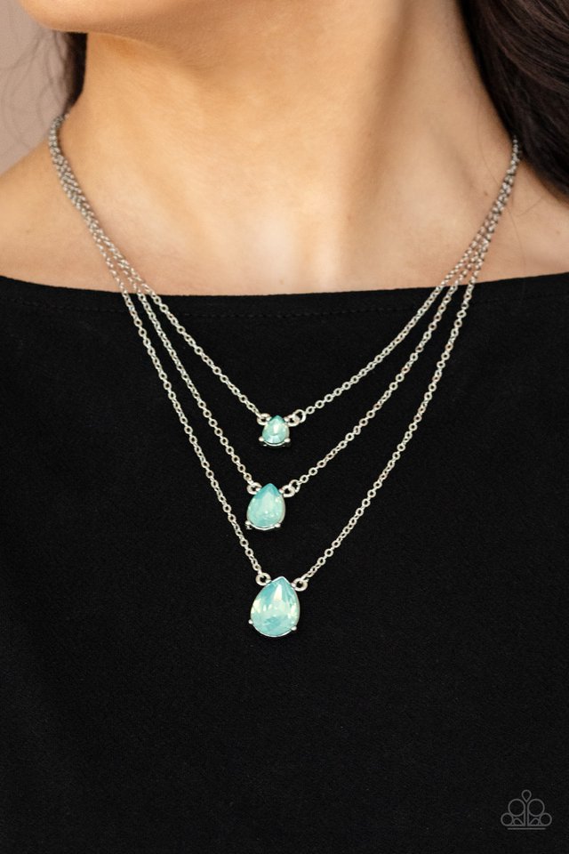 Dewy Drizzle - Green - Paparazzi Necklace Image