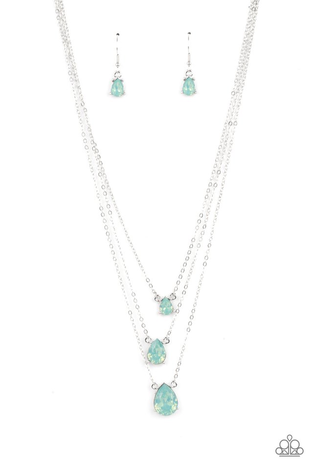 Dewy Drizzle - Green - Paparazzi Necklace Image