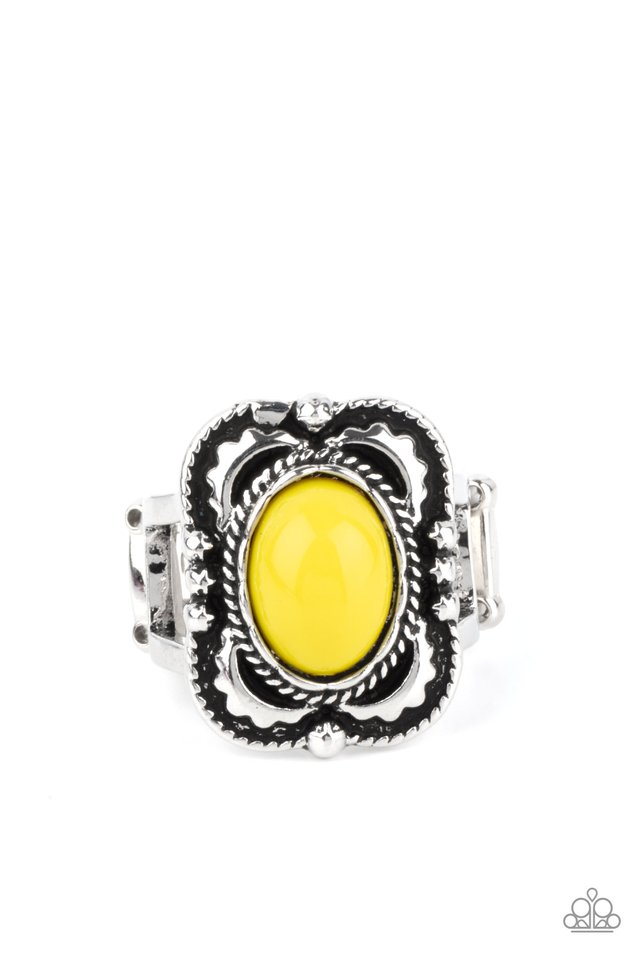 Vivaciously Vibrant - Yellow - Paparazzi Ring Image
