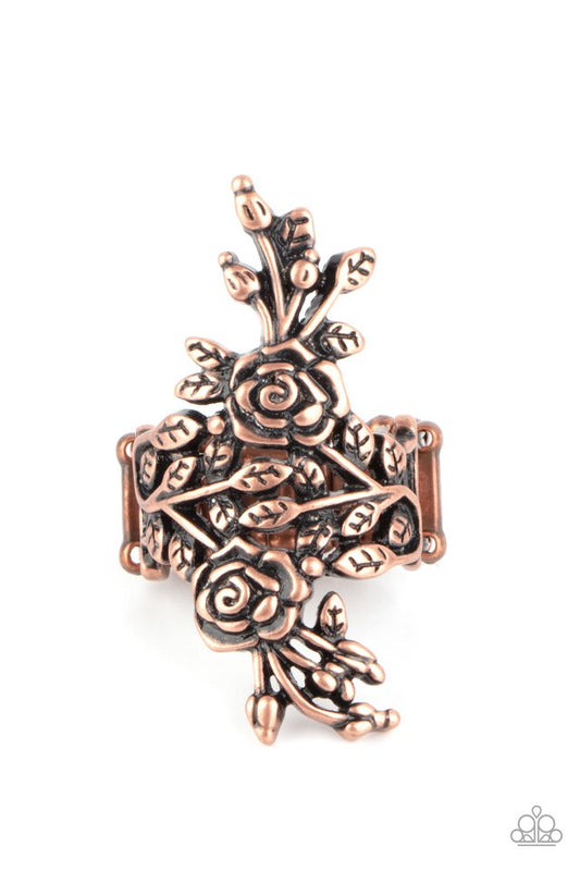 Rustic Rose Gardens - Copper - Paparazzi Ring Image