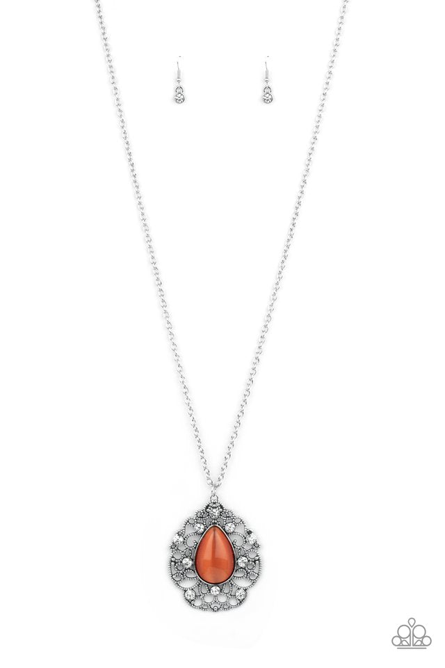 Bewitched Beam - Orange - Paparazzi Necklace Image