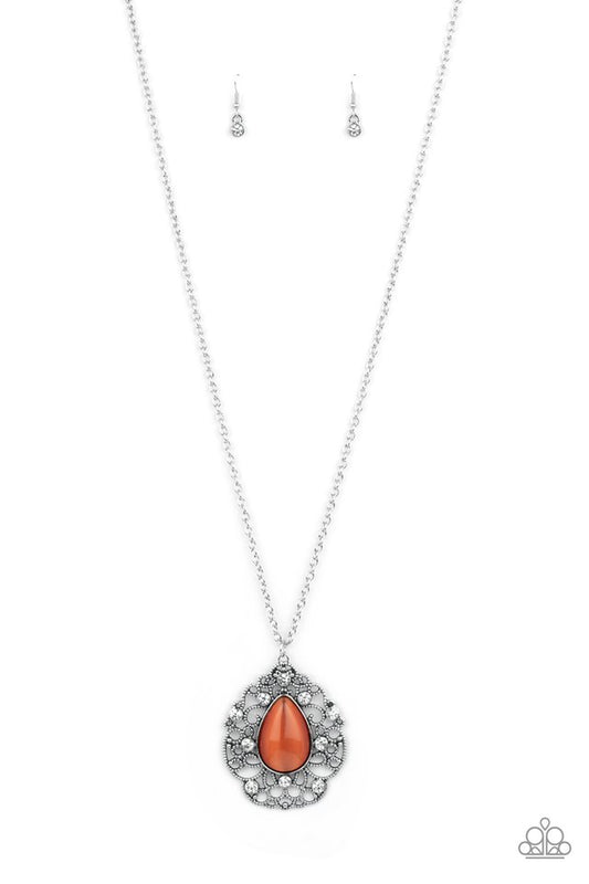 Bewitched Beam - Orange - Paparazzi Necklace Image