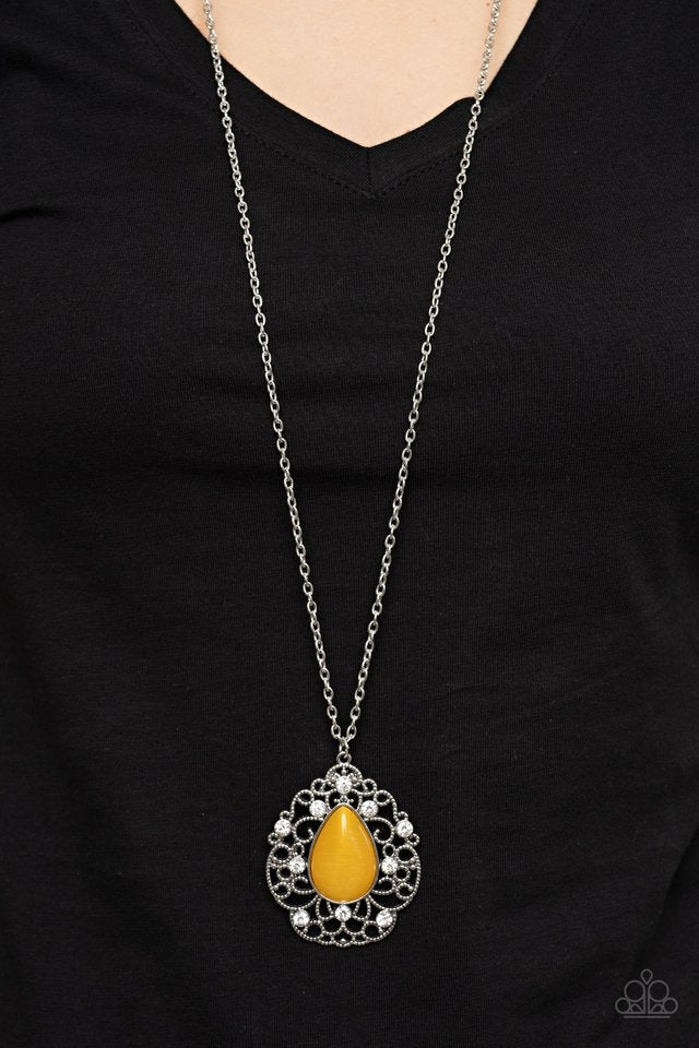 Bewitched Beam - Yellow - Paparazzi Necklace Image