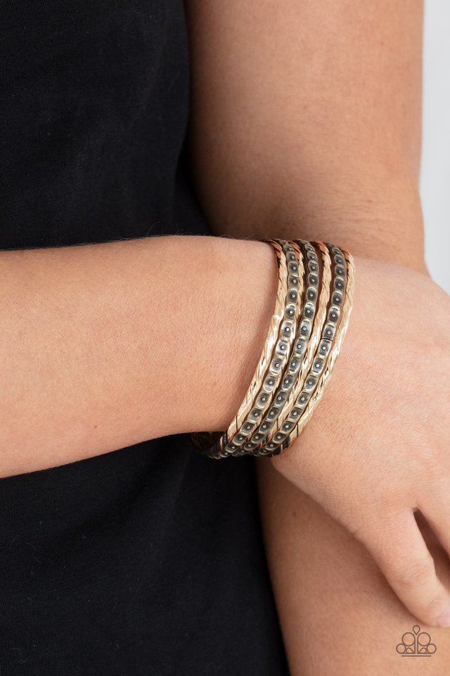 Back-To-Back Stacks - Multi - Paparazzi Bracelet Image