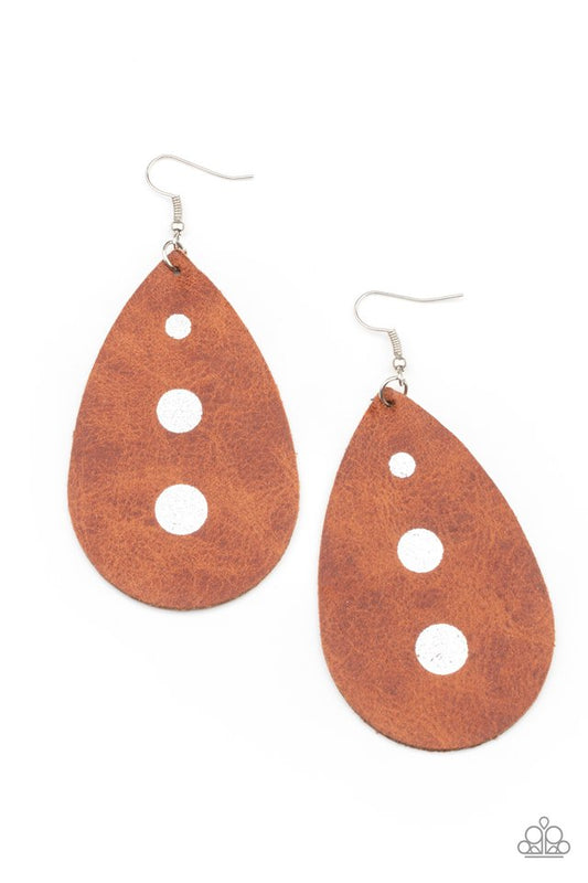 Rustic Torrent - Brown - Paparazzi Earring Image